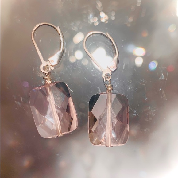 Rose Quartz. Faceted the earrings SS. - Picture 4 of 7
